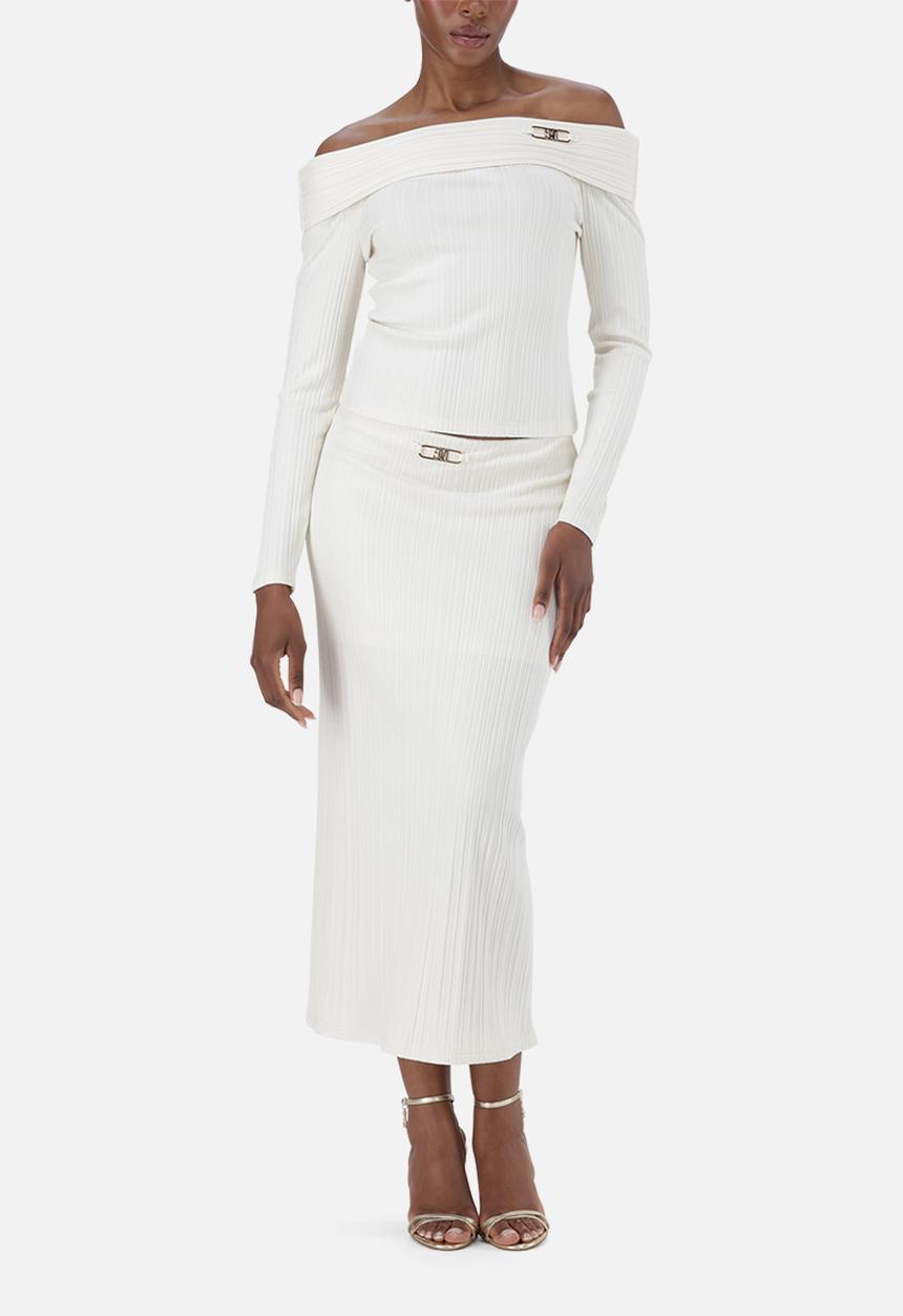 Steve Madden - Ladies daisy off the shoulder modal top - cream