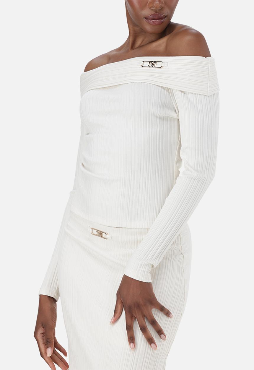 Steve Madden - Ladies daisy off the shoulder modal top - cream