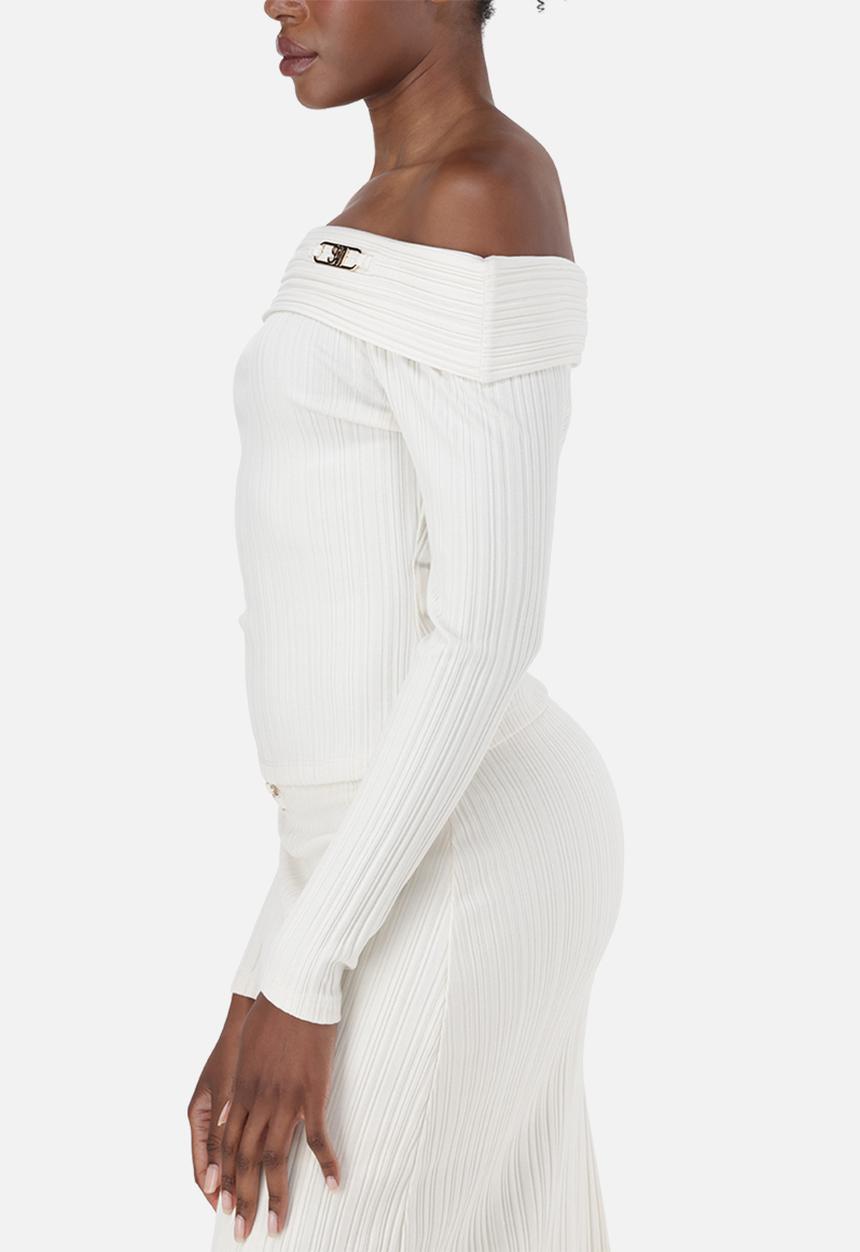 Steve Madden - Ladies daisy off the shoulder modal top - cream