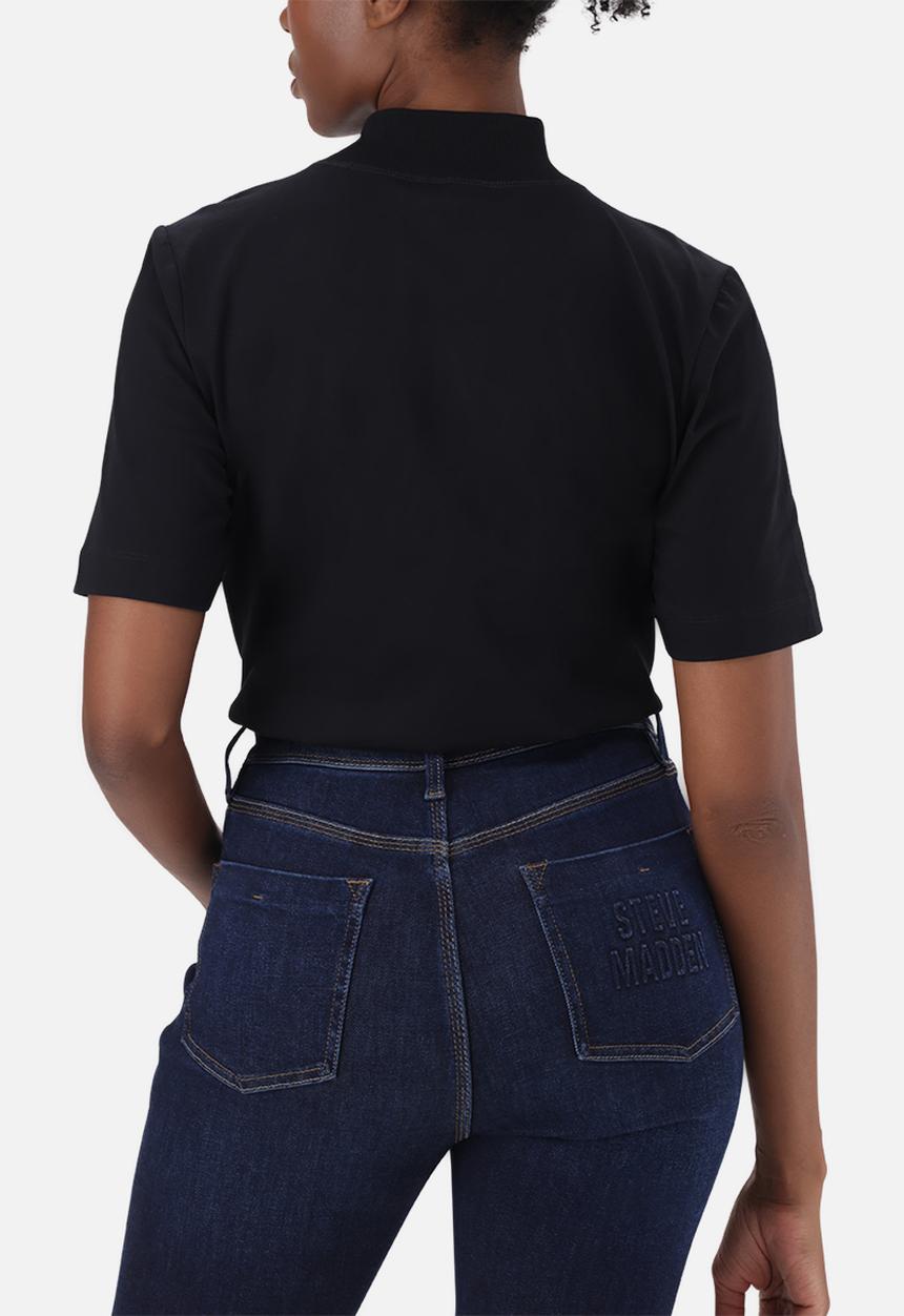 Steve Madden - Ladies kelly high neck t-shirt - black