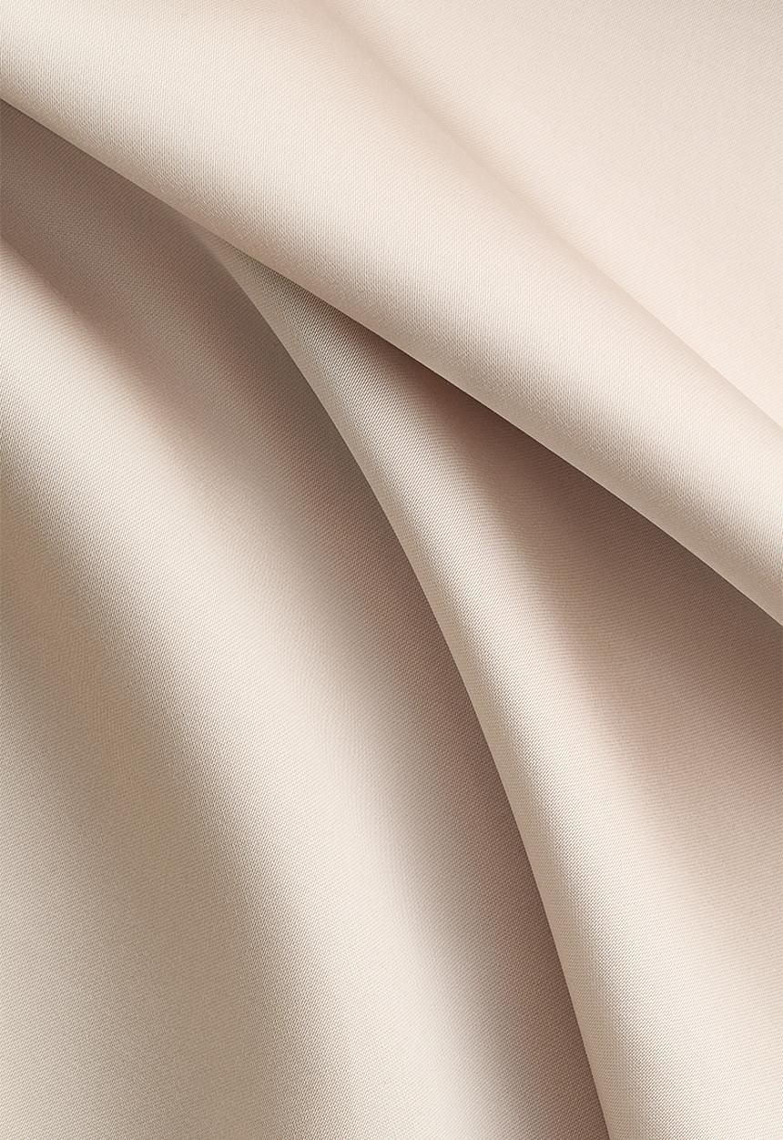 H&M - Shoulder-pad satin dress - light beige