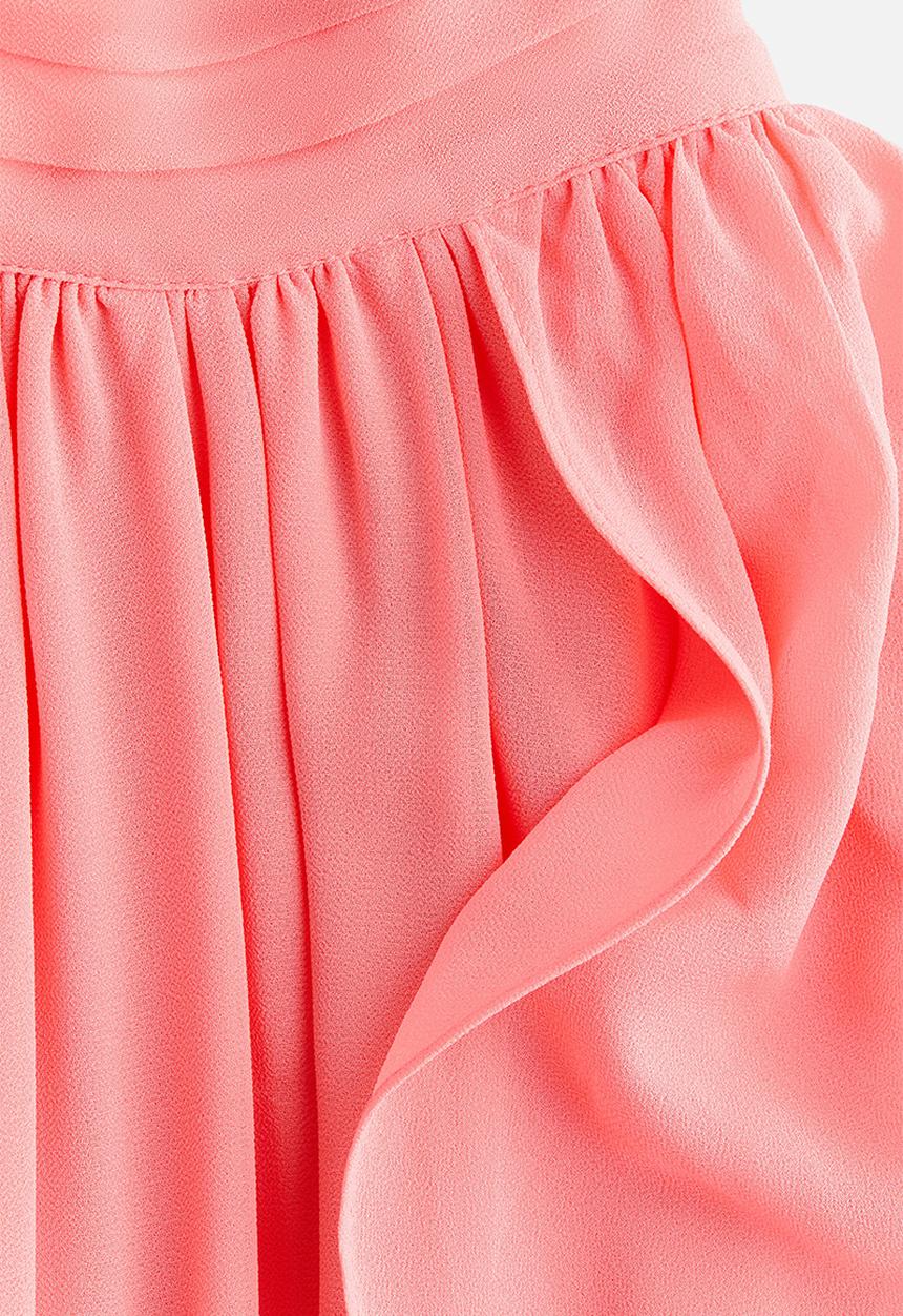 H&M - Draped cape-detail dress - pink
