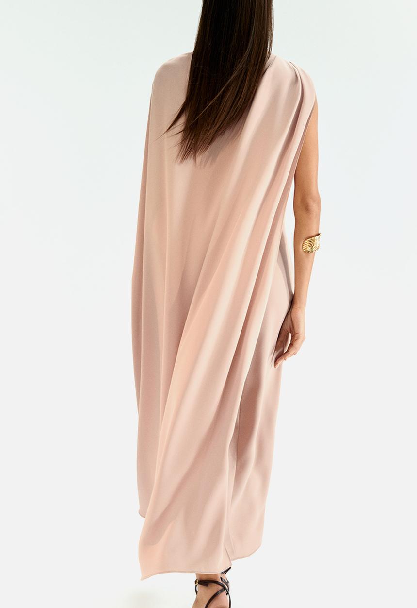H&M - Cape-detail dress - beige