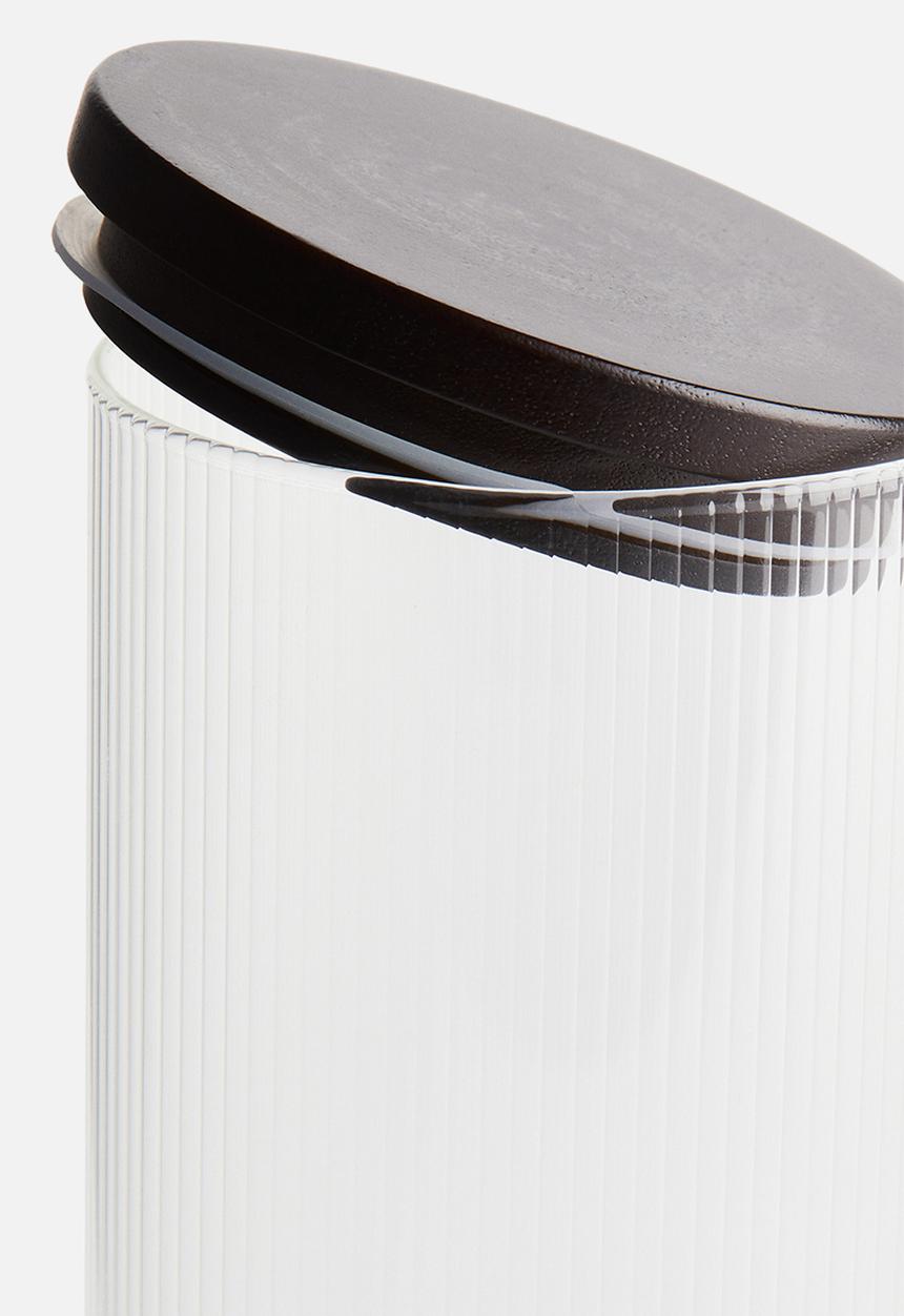 H&M - Fluted glass jar - transparent