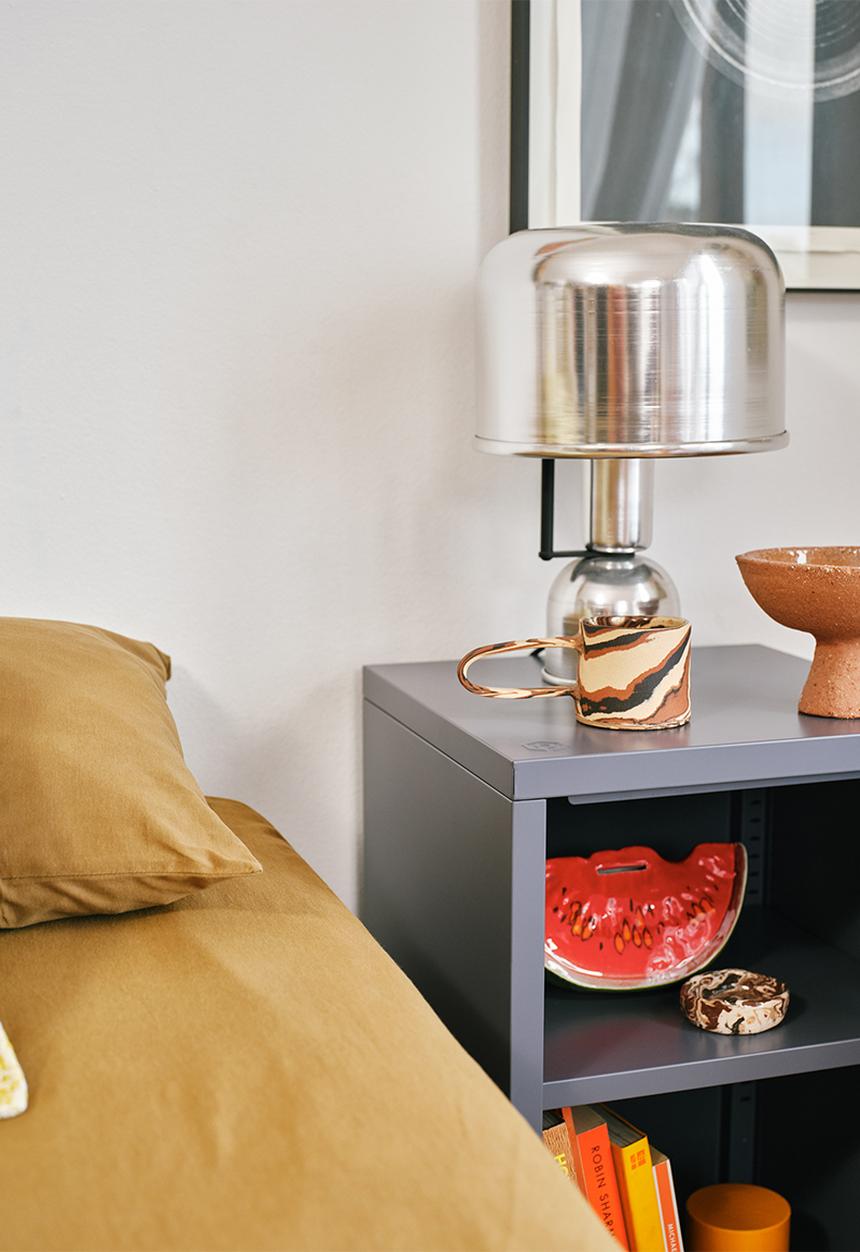Popstrukt - Sugar cube side table - carbon grey