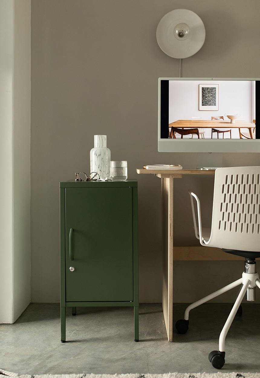 Popstrukt - Sugar cube side table - dark olive