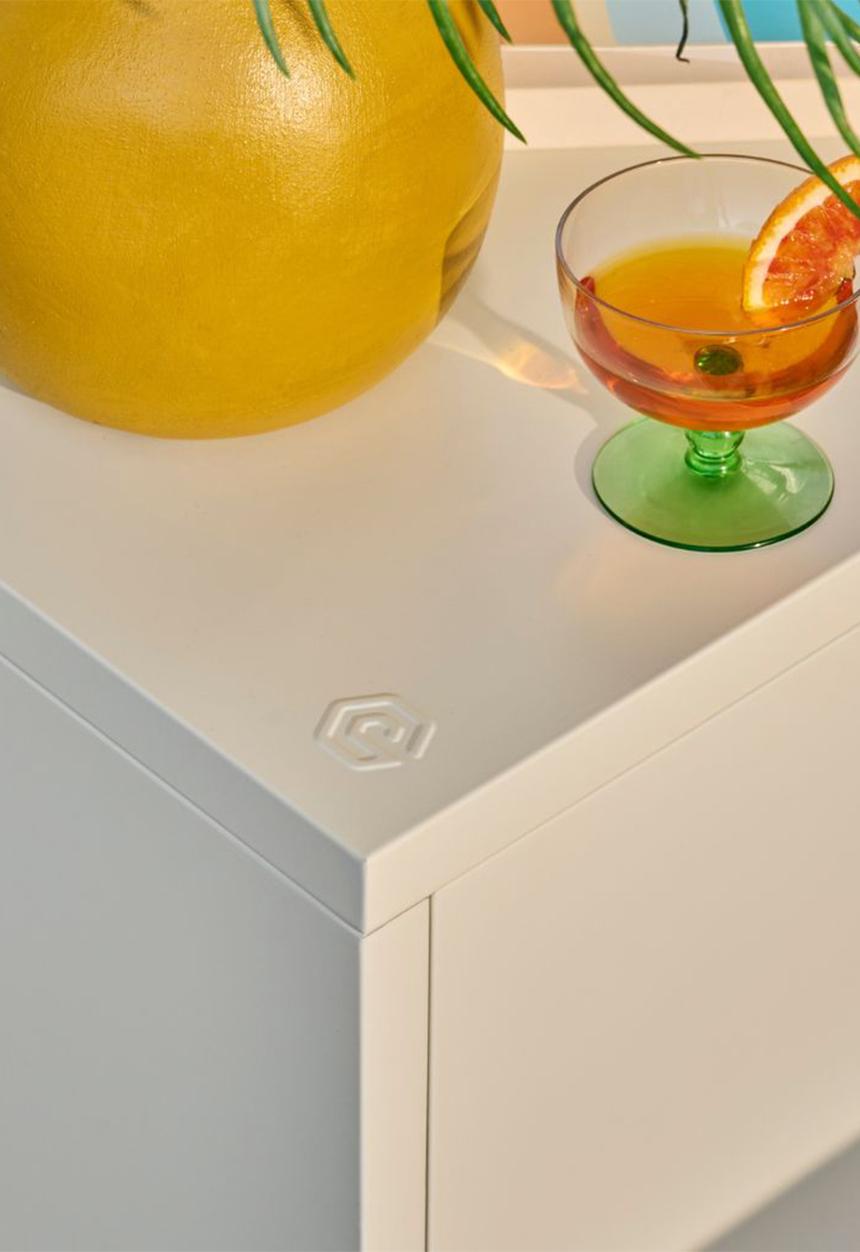 Popstrukt - Sugar cube side table - soft white