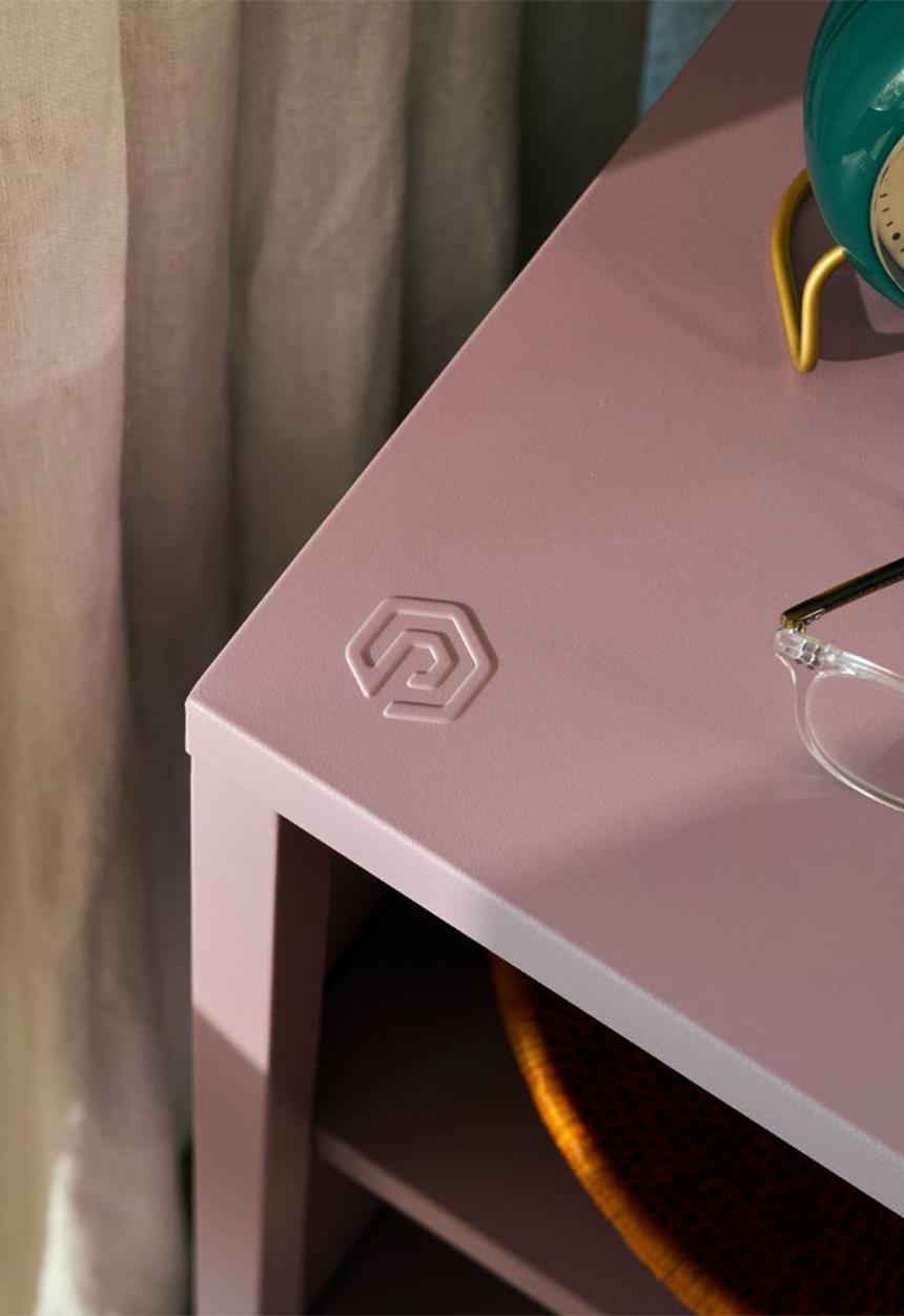 Popstrukt - Wafer Side Table - Soft Violet Sand