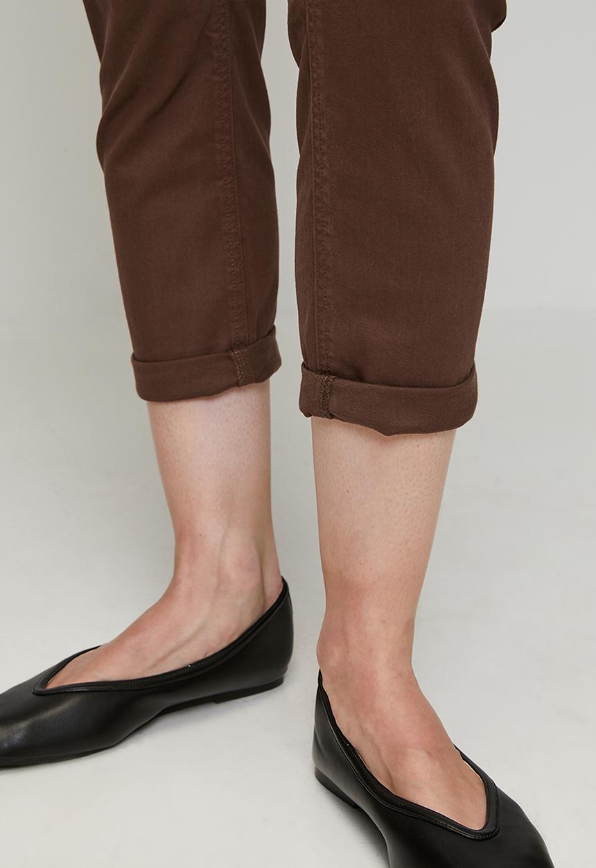 Stella Morgan - Drawcord Ankle Length Jogger - Chocolate
