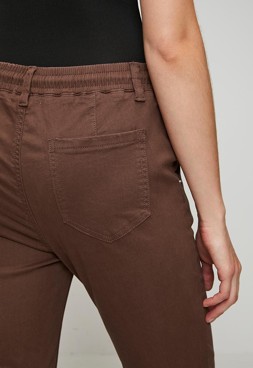 Stella Morgan - Drawcord Ankle Length Jogger - Chocolate