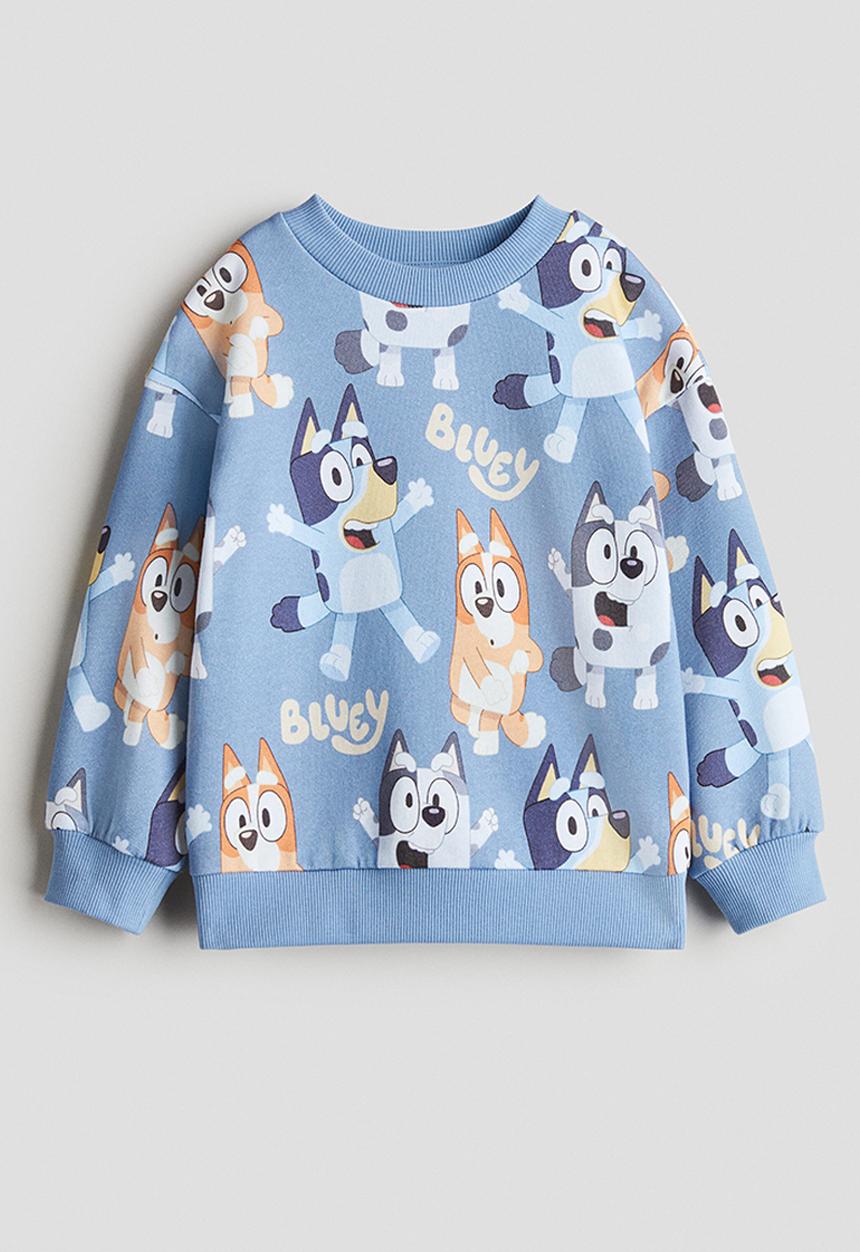 H&M - Printed sweatshirt - blue/bluey 