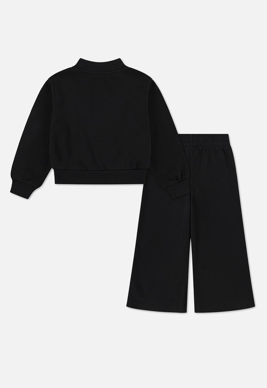 Nike - Nike wide leg club fleece set - black