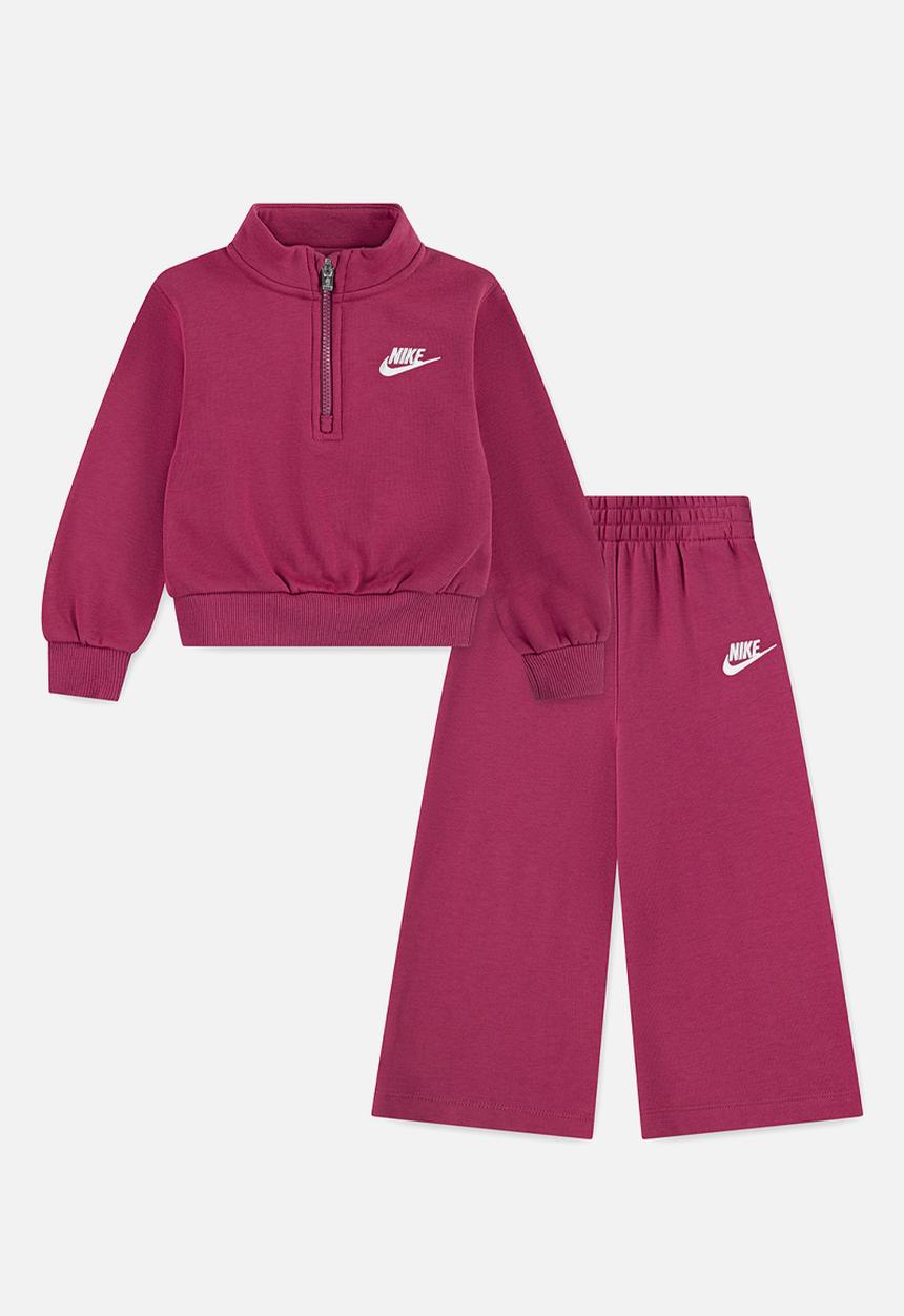 Nike - Nike wide leg club fleece set - sweet beet