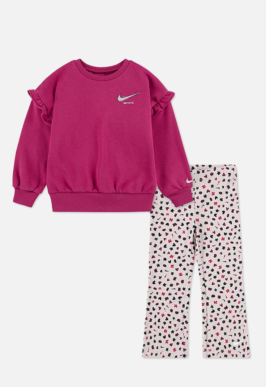 Nike - Nike essentials all-over print femme set - platinum violet