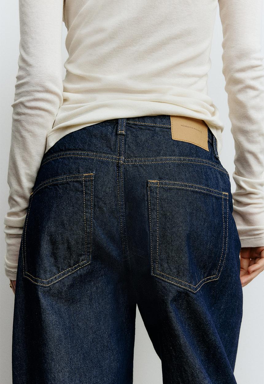 H&M - Baggy high jeans - dark denim blue