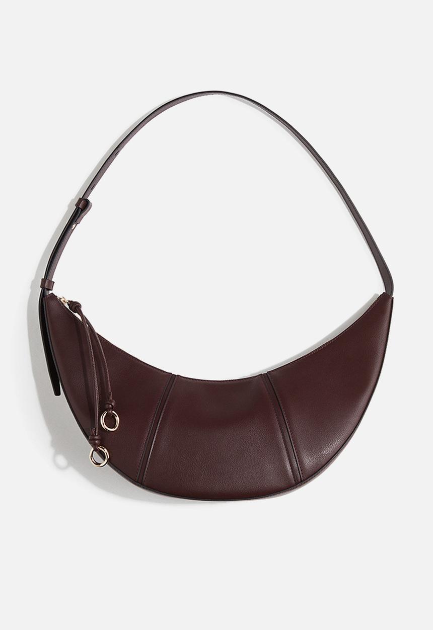 H&M - Curved shoulder bag - burgundy