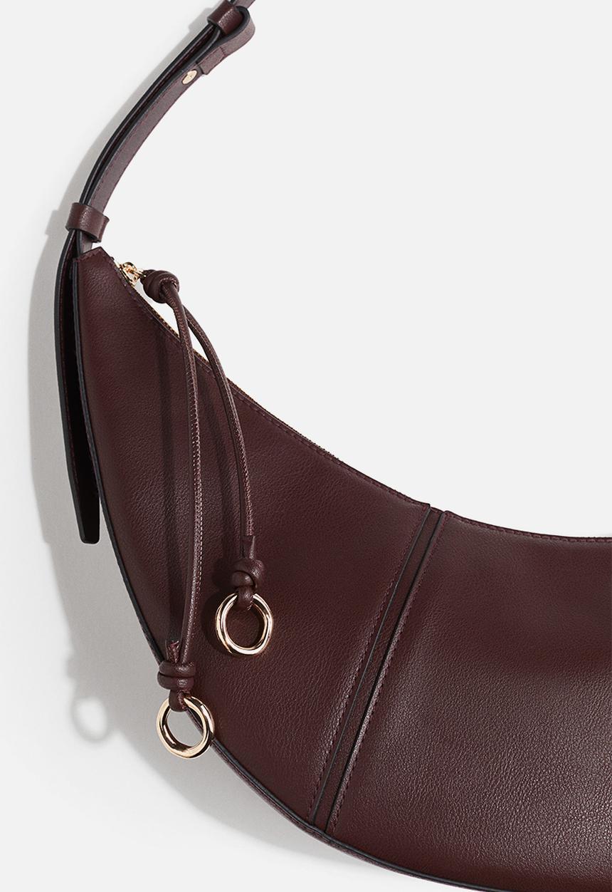 H&M - Curved shoulder bag - burgundy