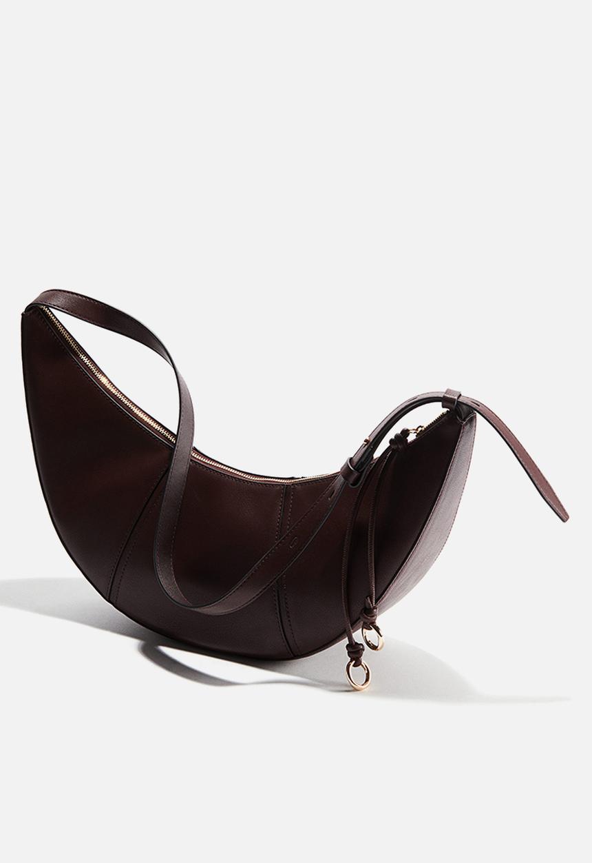 H&M - Curved shoulder bag - burgundy