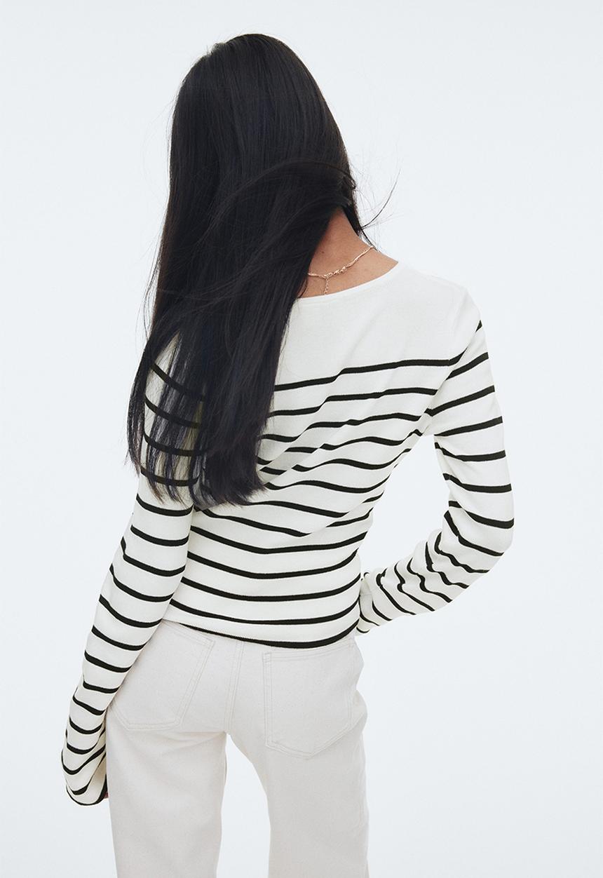 H&M - Long-sleeved jumper - white striped