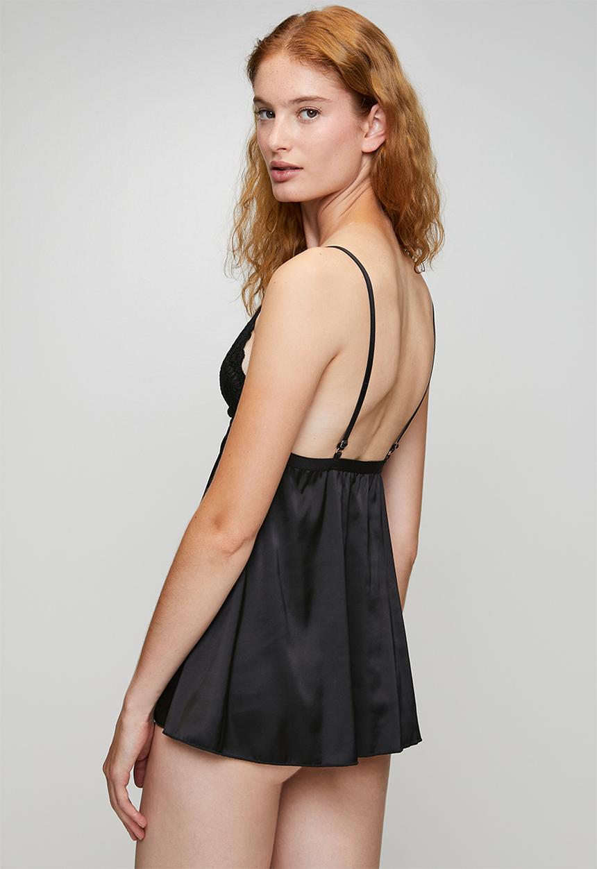 DORINA - Megan babydoll & thong set  - black