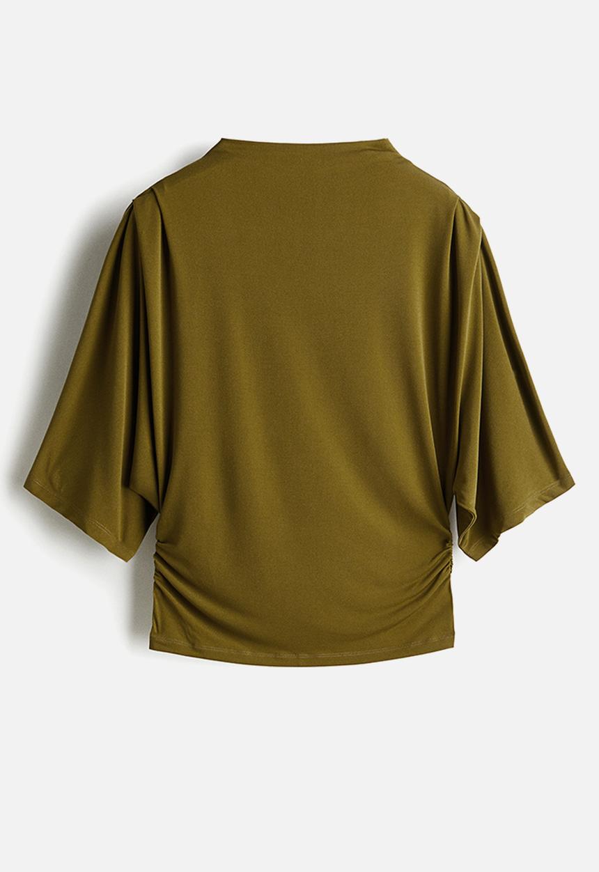 H&M - Draped top - olive green