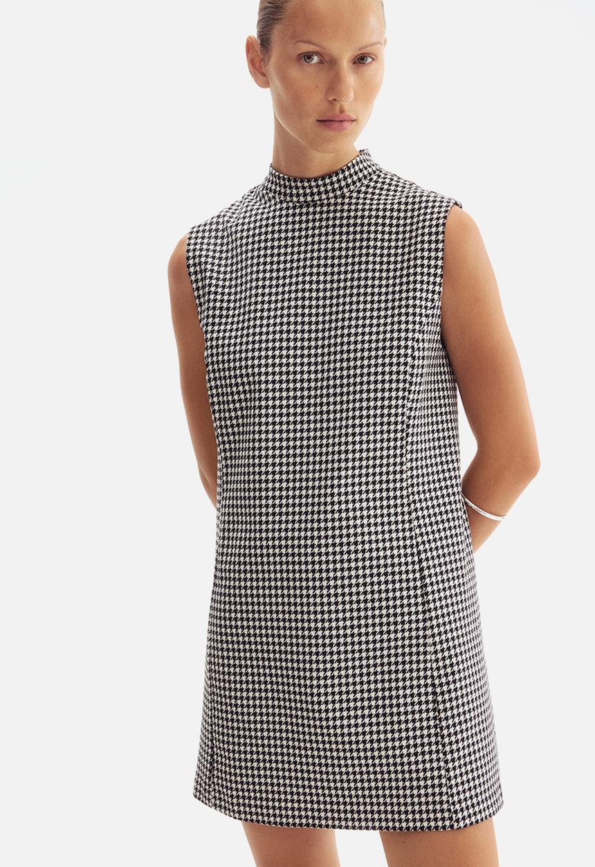 H&M - Shift dress - black dogtooth pattern