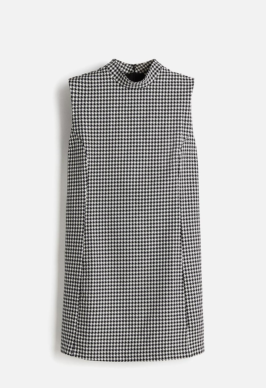 H&M - Shift dress - black dogtooth pattern