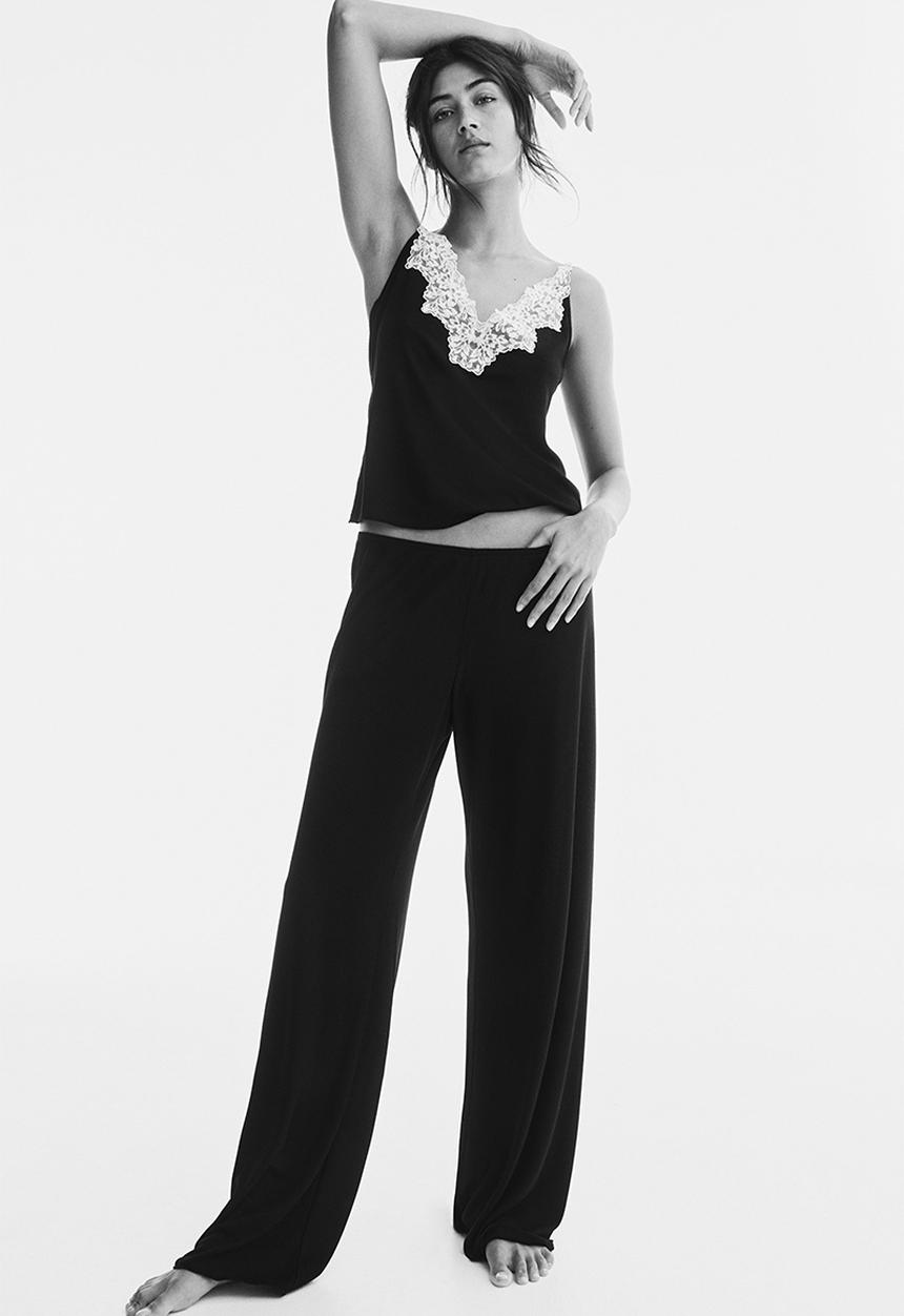 H&M - Ribbed pyjamas - black