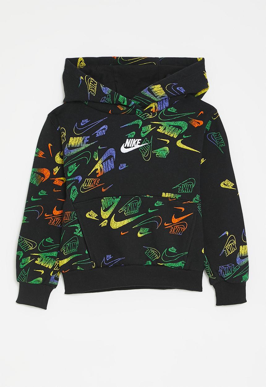 Nike - Nike all-over print reveal hoodie - black