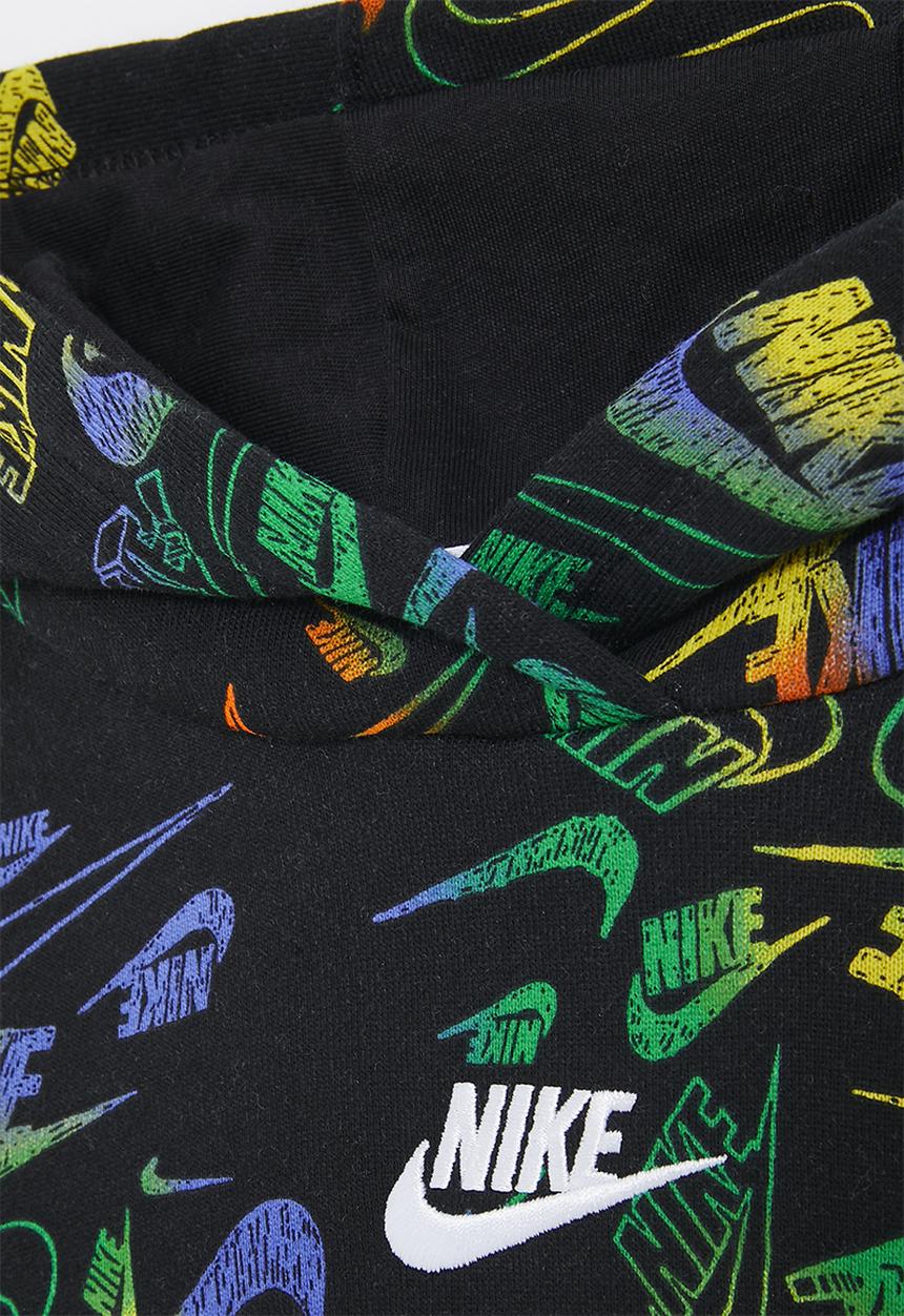 Nike - Nike all-over print reveal hoodie - black