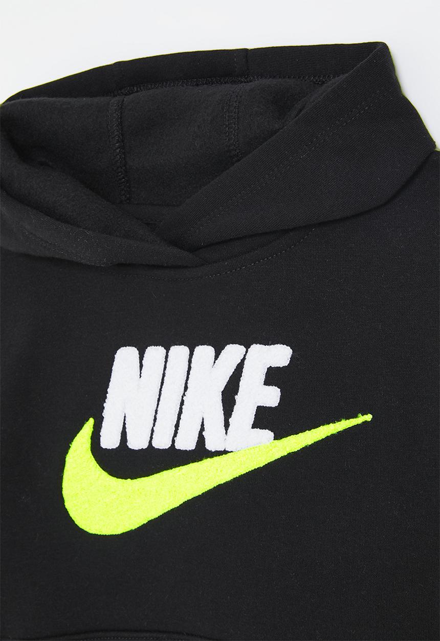 Nike - Nike club chenille pullover hoodie - black