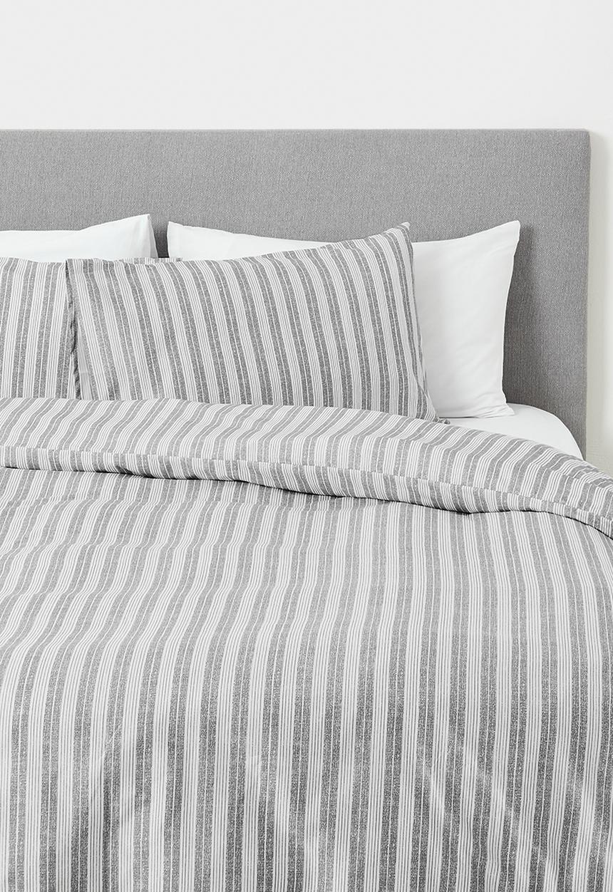 Sixth Floor - Novar Stripe Super Soft Duvet Cover Set Natural