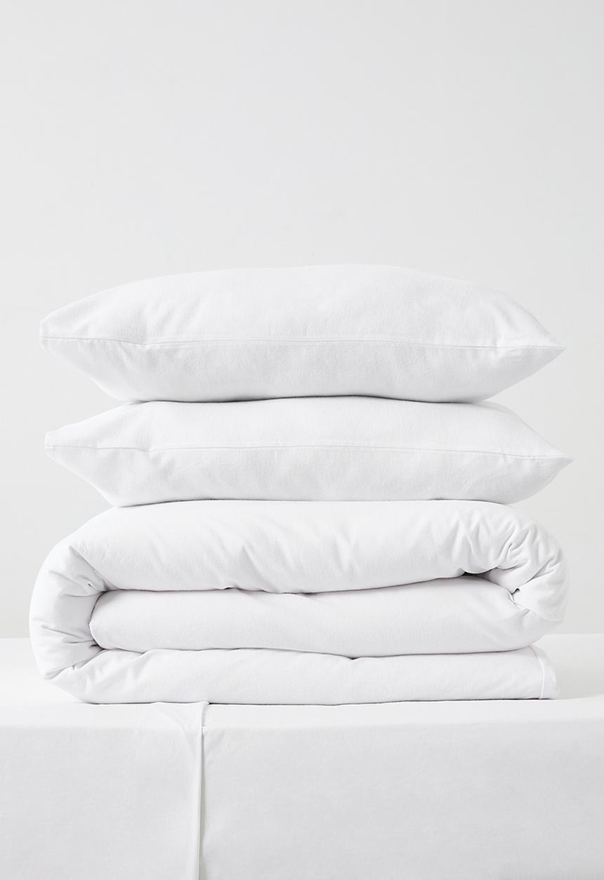 Sixth Floor - Winter Brushed Cotton Blend Duvet Set White