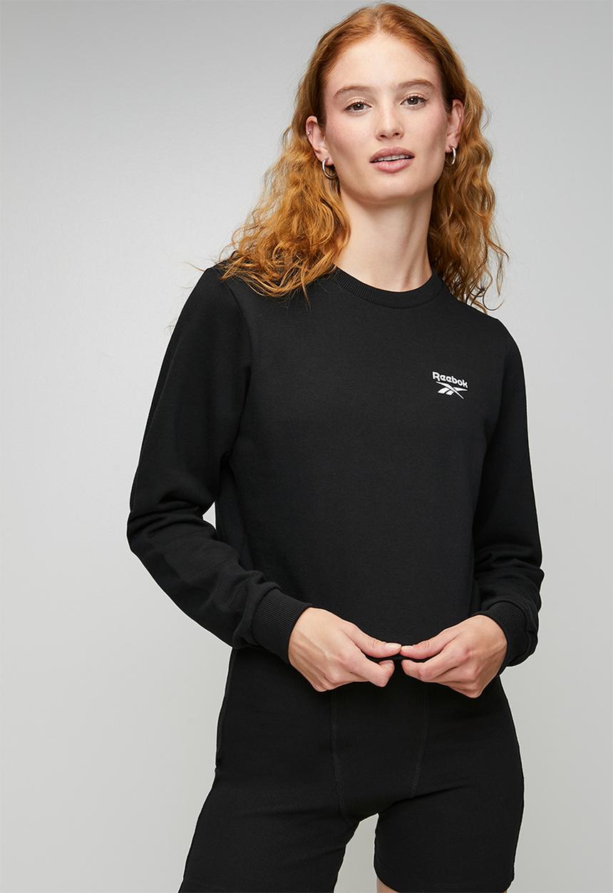Reebok - Harper Crewneck Cropped Sweatshirt - Black