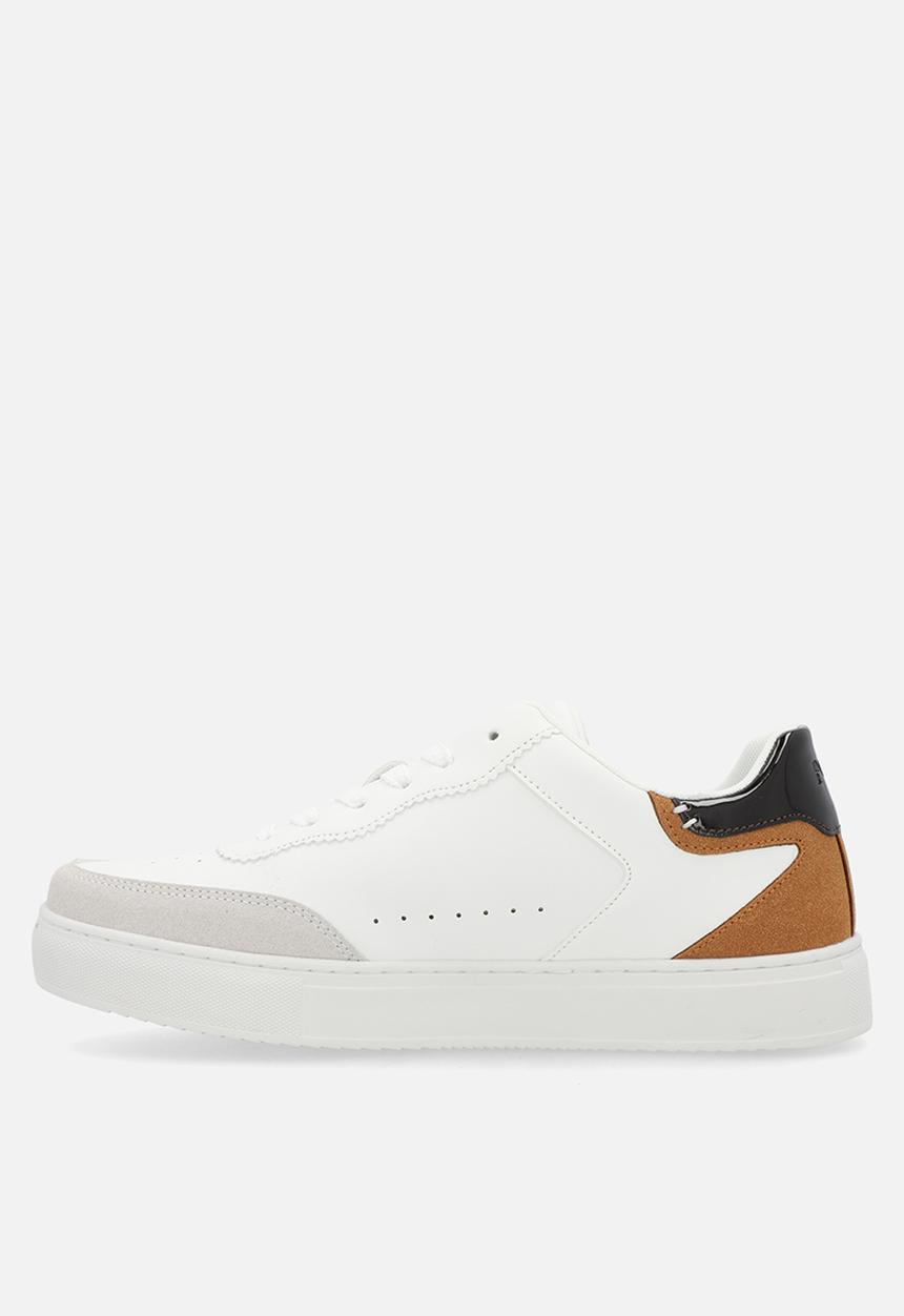 POLO - Colour block court sneaker - white