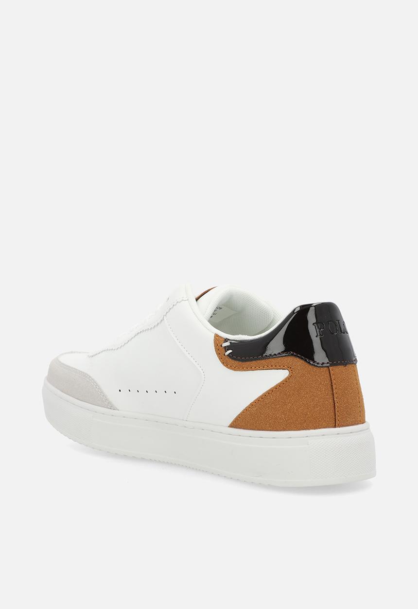 POLO - Colour block court sneaker - white