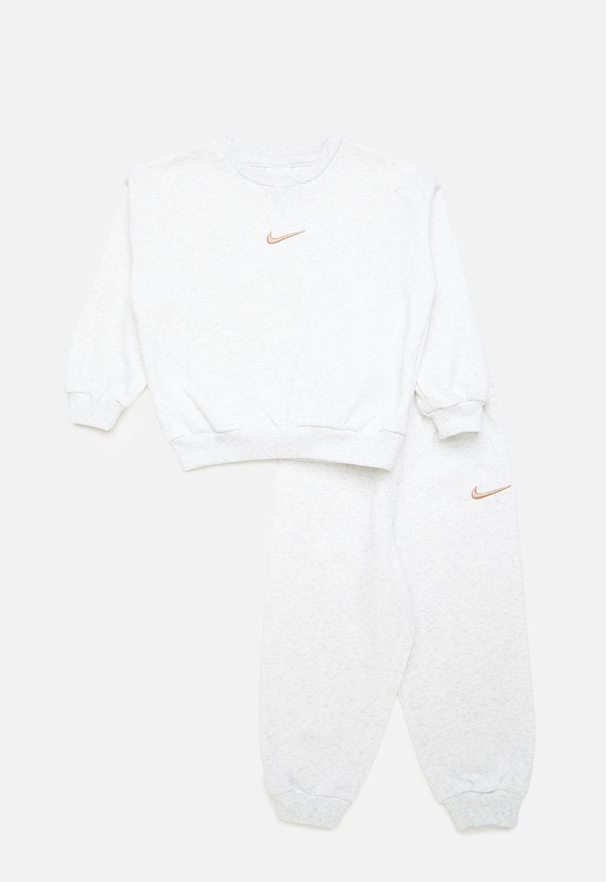Nike - Nike essential fleece crew set - birch heather