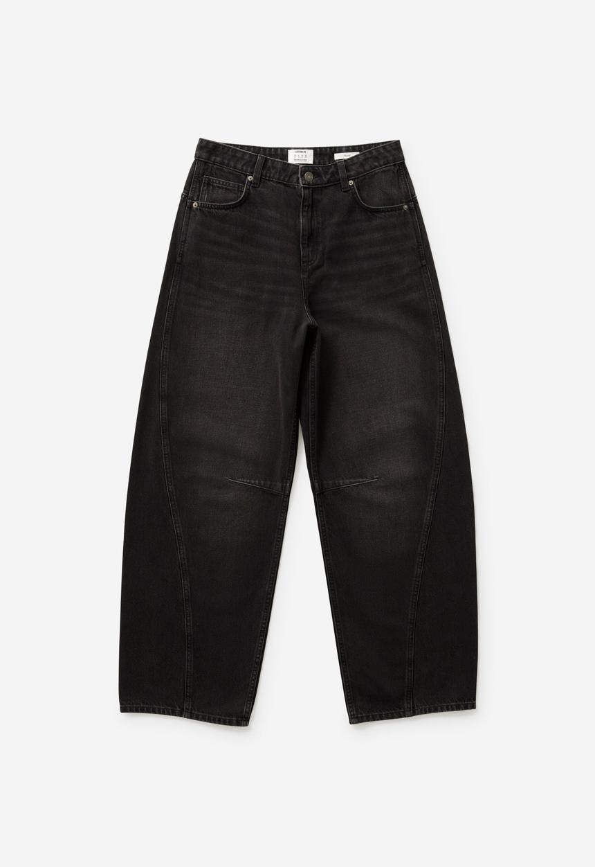Cotton On - Barrel jean - revolve black seam