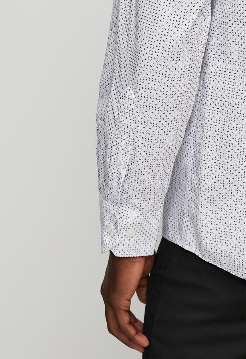 Pringle of Scotland - Magnus Printed Long Sleeve Classic Shirt - White