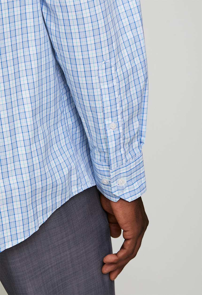 Pringle of Scotland - Gilbert Check Long Sleeve Classic Shirt - Blue