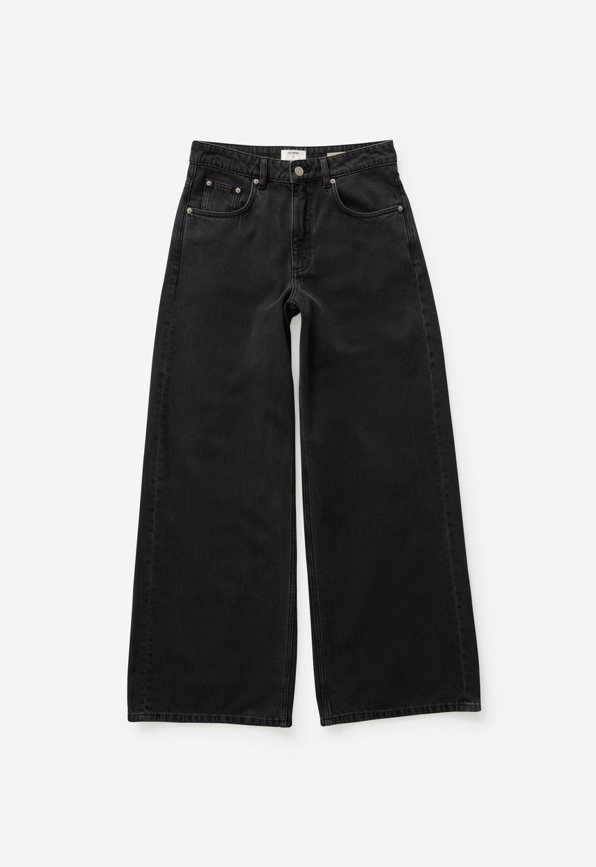 Cotton On - High rise wide jean - leo black