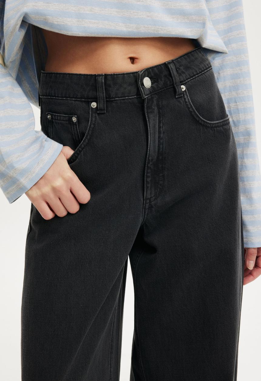Cotton On - High rise wide jean - leo black