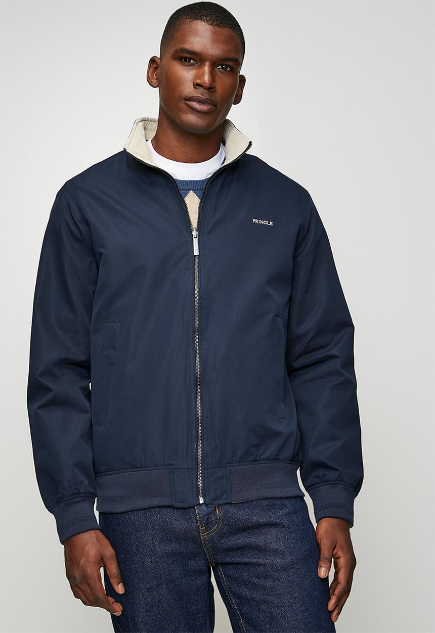 Pringle of Scotland - Larry Reversible Bomber Jacket - Navy/Stone