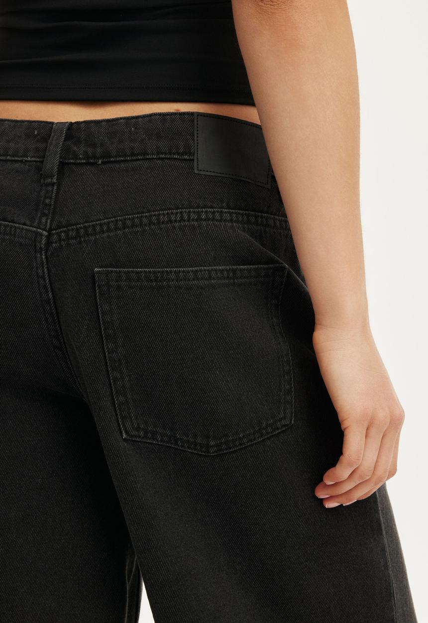 Cotton On - Baggy denim short - leo black