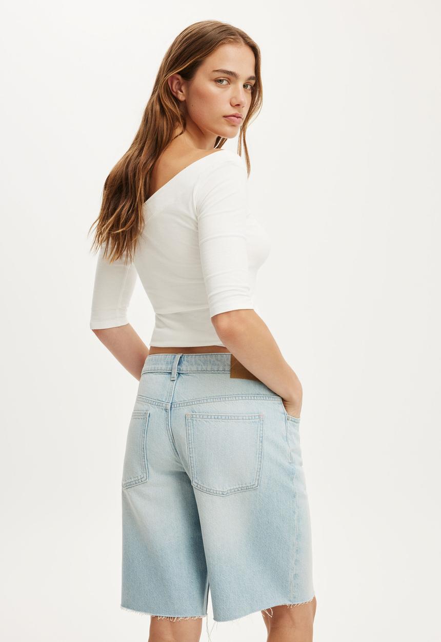Cotton On - Baggy denim short - laurel blue 