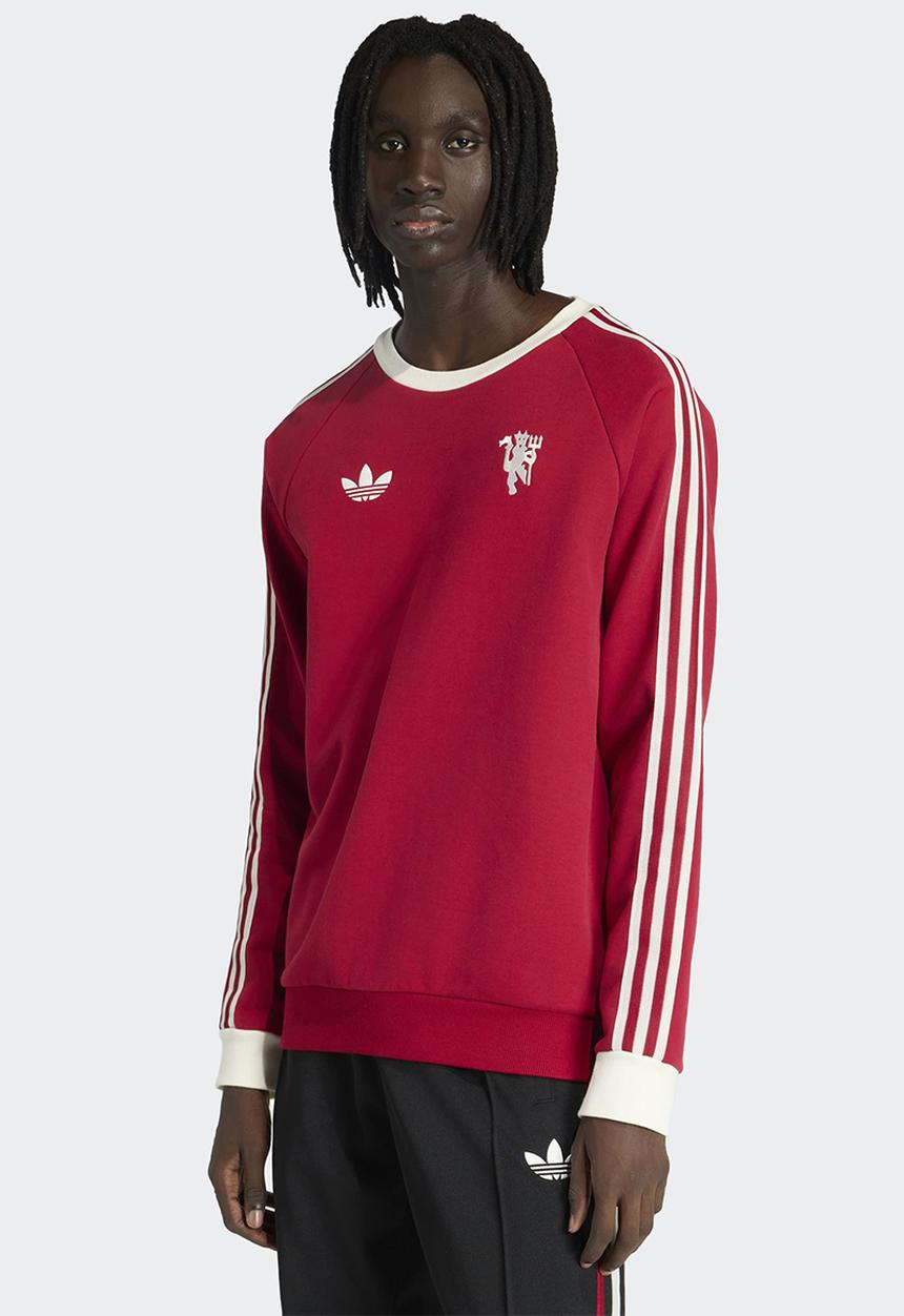 adidas Originals - Manchester United Originals Crew Sweatshirt - Team Red