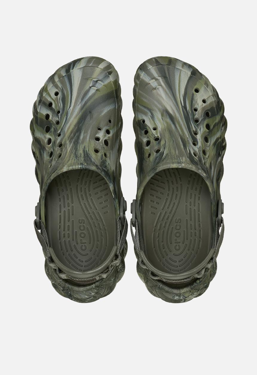Crocs - Echo Marbled Clog - Dusty Olive/Multi