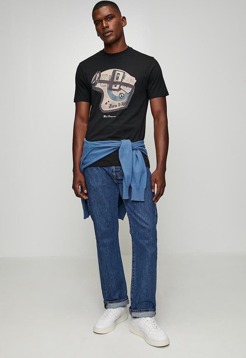 Ben Sherman - Born to Ride Tee Shirt - Black