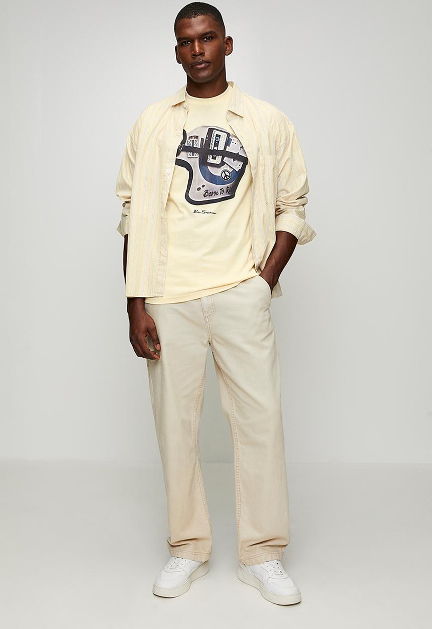 Ben Sherman - Born to Ride Tee Shirt - Wax Paper