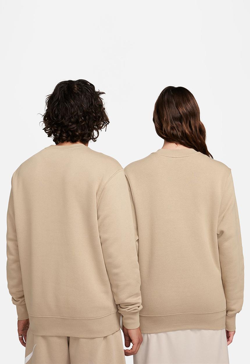 Nike - NSW Club BB crew Sweatshirt - Khaki/white